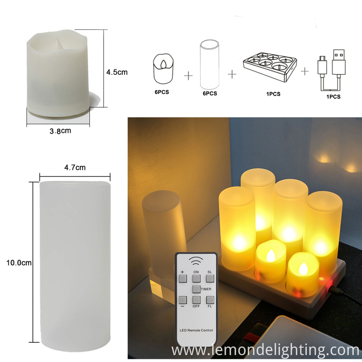 Moving Wick Flameless Led Tea Light Candles